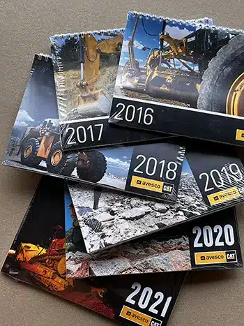 Kalender in Folien geschrumpft